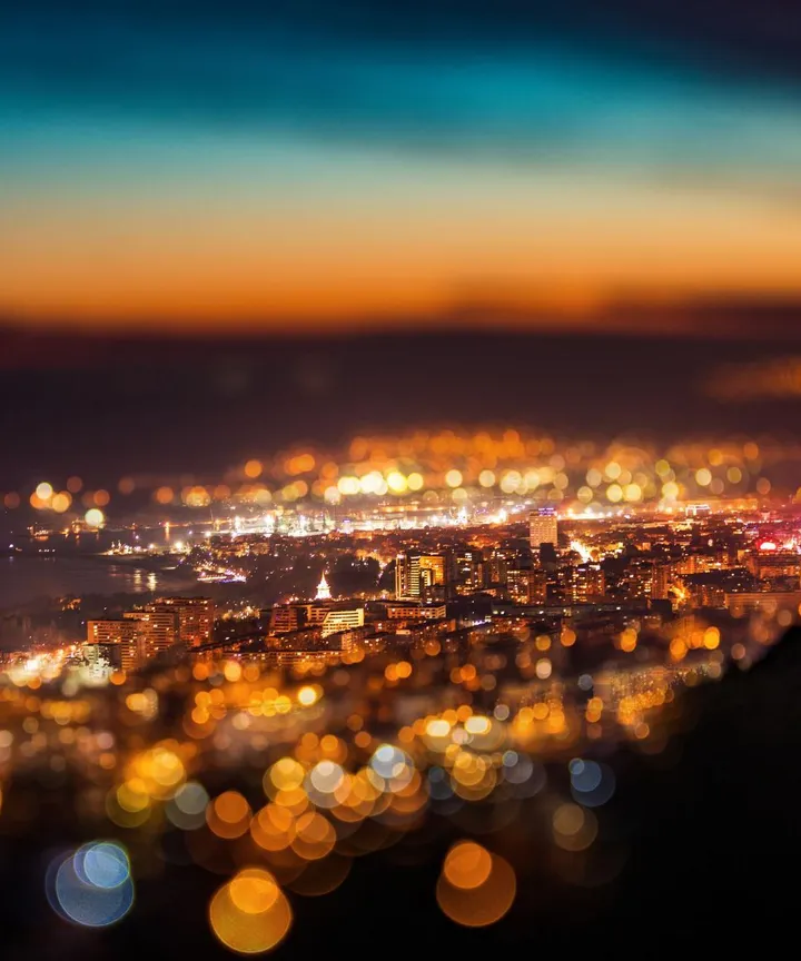 Vista nocturna del área metropolitana de Paso del Norte